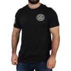 SIG NINE LINE GREY MARK - MEN'S TSHIRT - BLACK [SM & MED LEFT]