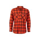DEADEYE ROW FLANNEL BUTTON UP - SIG MARK - ORANGE