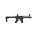 SIG SAUER MPX air rifle is 177 caliber CO2 powered air rifle platform for small game & training, with micro red dot sights, 498 fps Muzzle Velocity & black stock.