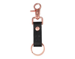 ROSE PENDANT LEATHER STRAP KEYCHAIN
