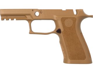 P320 M18 XCARRY 9MM/40/.357 MANUAL SAFETY GRIP MODULE - COYOTE TAN, MEDIUM GRIP (MAGWELL & WEIGHT COMPATIBLE)
