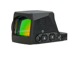 A premium enclosed red dot optic, the Sig Sauer ROMEO X PRO offers exceptional clarity, durability, and precision for enhanced shooting performance.