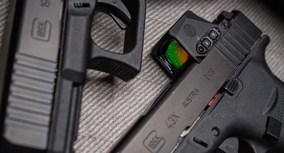 SIG ROMEO-X Red Dot Sight mounted to a Glock 43X 